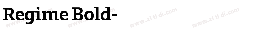 Regime Bold字体转换